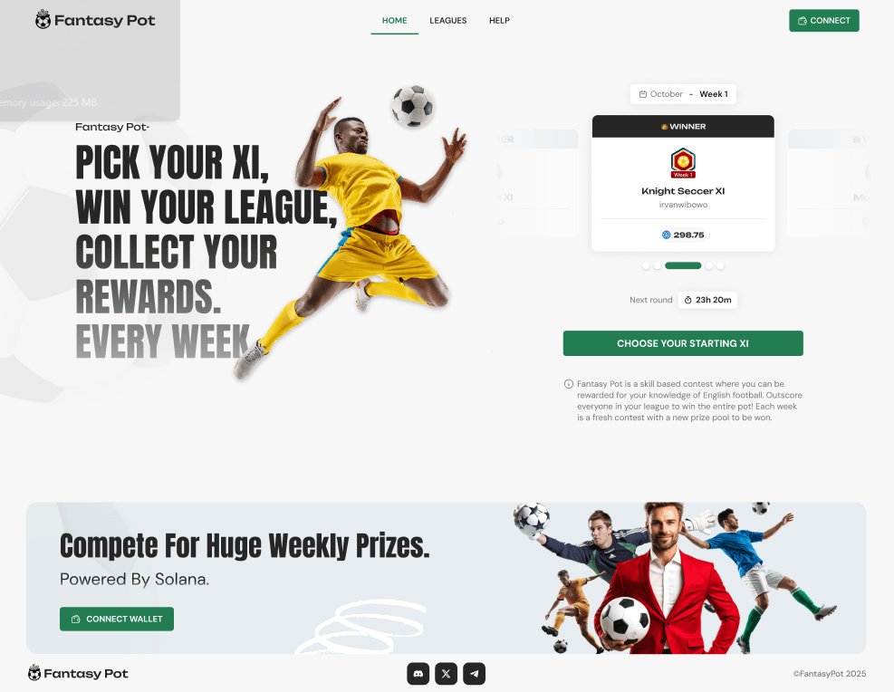 Football Fantasy Pot - Figma Design